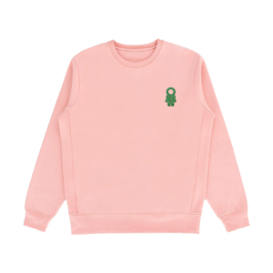 Organic Salmon Sweatshirt | Unisex Sustainable Crewneck