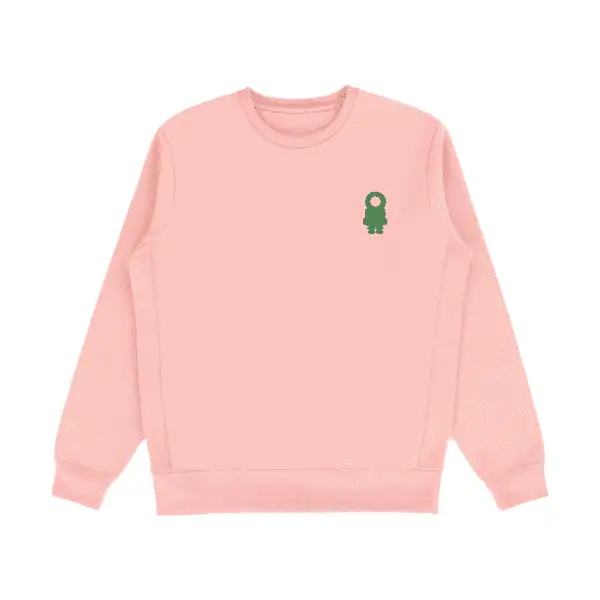 Organic Salmon Sweatshirt | Unisex Sustainable Crewneck